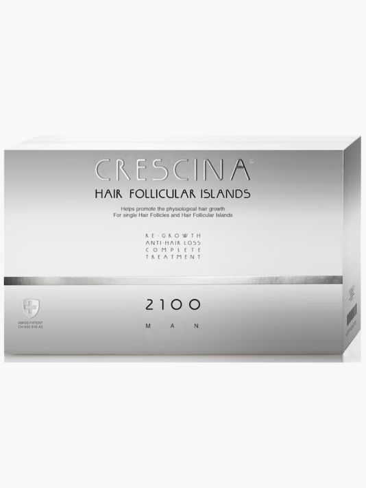 Labo, Crescina Follicular Islands 2100, For Growth Stimulation, Ampoules Treatment Serum, For Scalp, For Men, 10 +10 pcs