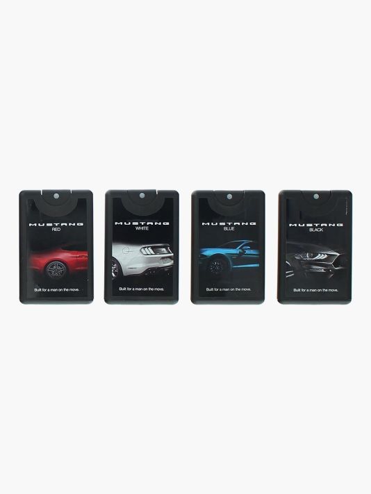 Set Ford: Mustang White, Eau De Toilette, For Men, 20 ml + Mustang Red, Eau De Toilette, For Men, 20 ml + Mustang Black, Eau De Toilette, For Men, 20 ml + Mustang Blue, Eau De Toilette, For Men