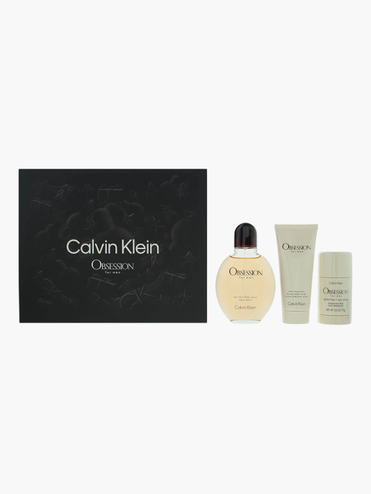 Set Calvin Klein: Obsession, Eau De Toilette, For Men, 125 ml + Obsession, Anti-Sweat, Deodorant Stick, For Men, 75 g + Obsession, Calming, After-Shave Balm