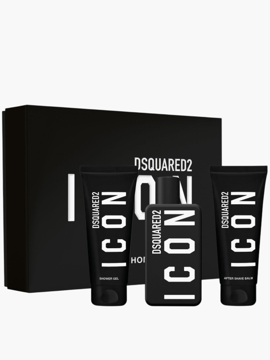 Set Dsquared 2: Icon, Eau De Parfum, For Men, 100 ml + Icon, Shower Gel, All Skin Types, 100 ml + Icon, Moisturizing, After-Shave Balm