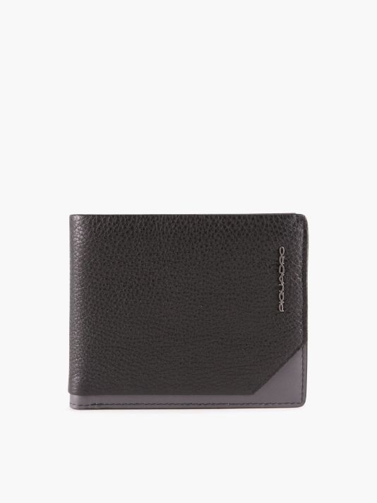 Piquadro, Tallin, Leather Wallet, 42023100, Black, For Men