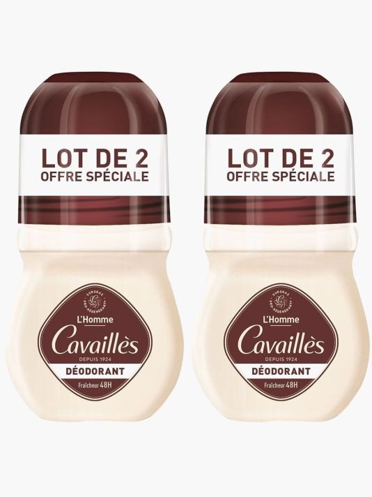 Set Duo, Roge Cavailles, L'Homme, 48h Protection, Deodorant Roll-On, For Men, 2 pcs