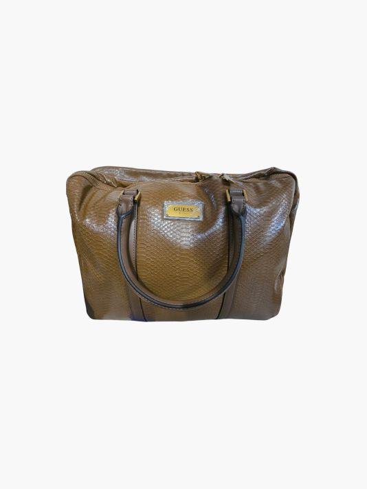 Guess, Guess, Polyurethane, Textile Bag, Laptop Compartiment, Brown, HMEVEN, For Men, 28 x 38 x 10 cm