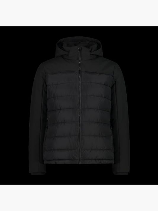CMP men's winter jacket with hood, sports, insulated, black (34K0147/E910)