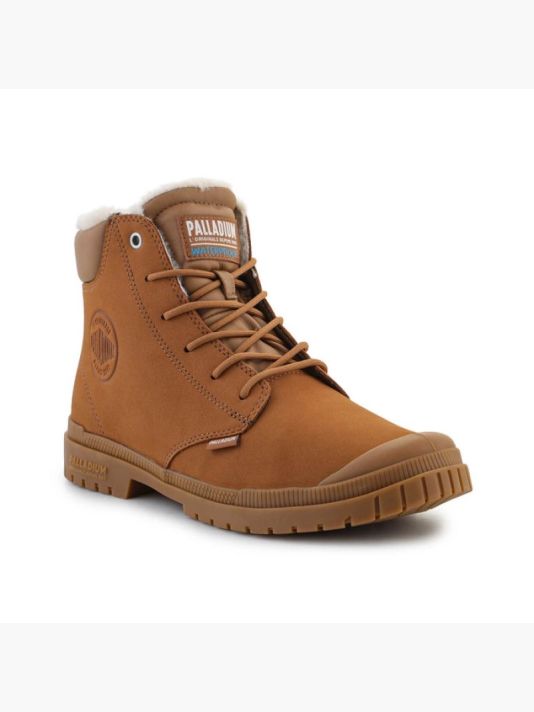 Palladium sp20 Cuff Leather Waterproof WL M 79067-257-M Mahogany shoes