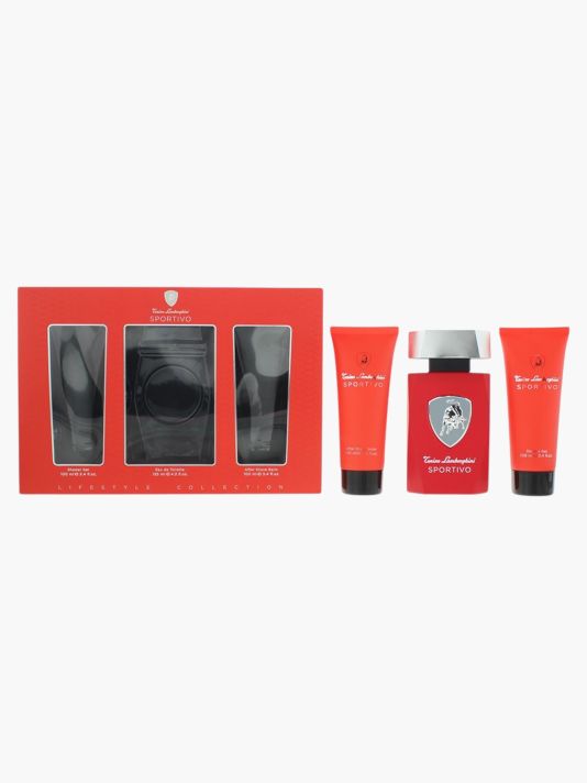 Set Tonino Lamborghini: Sportivo, Eau De Toilette, For Men, 125 ml + Sportivo, Hydration, Shower Gel, All Skin Types, 100 ml + Sportivo, Hydrating & Softening, After-Shave Balm