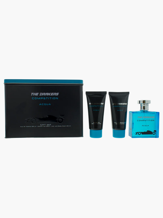 Set Ferrari: The Drakers Competicion Acqua, Eau De Toilette, For Men, 10 ml + The Drakers Competicion Acqua, Hydrating, Body Wash, For Hair & Body