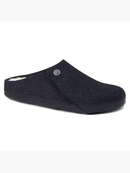 Birkenstock Anthracite wool felt insulated slippers for women/men narrow (1015084)
