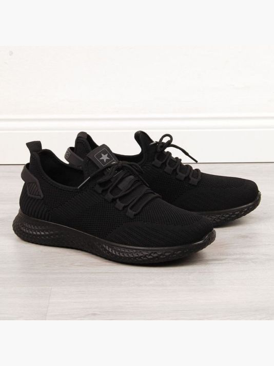 NEWS M EVE266A black textile sports shoes