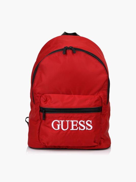 Guess, Quatro, Textile Backpack, Red, For Men, 16/31 x 42 x 13 cm