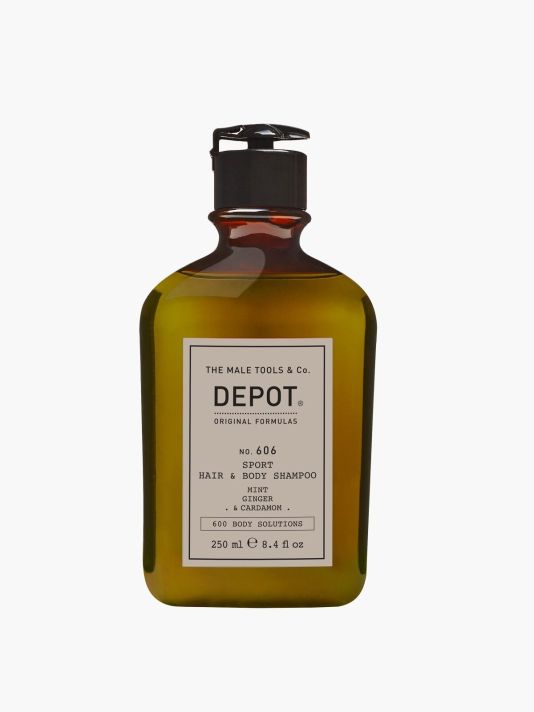 Depot, 600 Body Solutions No. 606, Mint, Ginger & Cardamom, Shower Gel & Shampoo 2-In-1, Botanical Complex