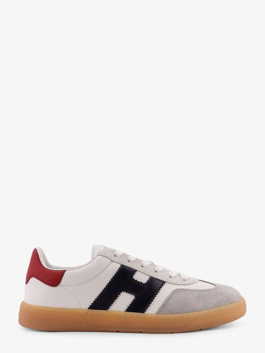 Leather sneakers with suede inserts