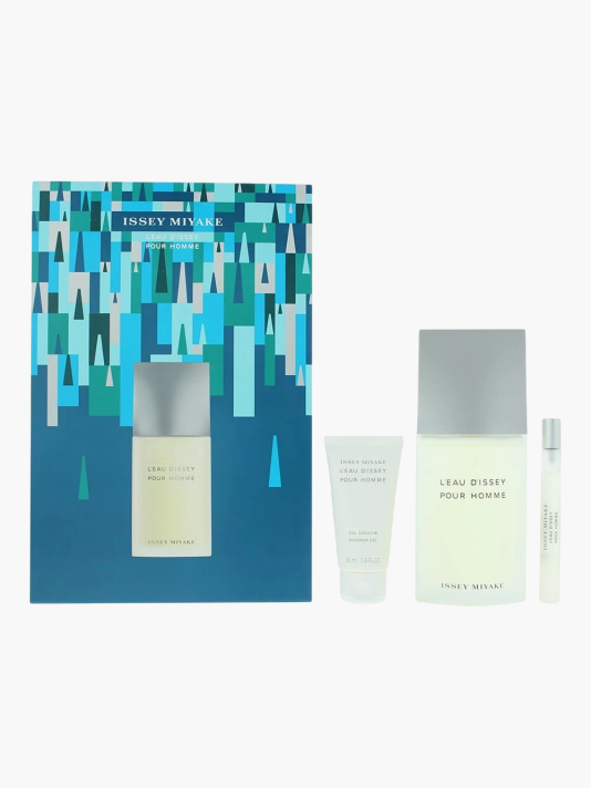 Set Issey Miyake: L'Eau D'Issey Pour Homme, Eau De Toilette, For Men, 125 ml + L'Eau d'Issey, Moisturizing, Shower Gel, For All Skin Types, 50 ml + L'Eau d'Issey, Eau De Toilette, For Women