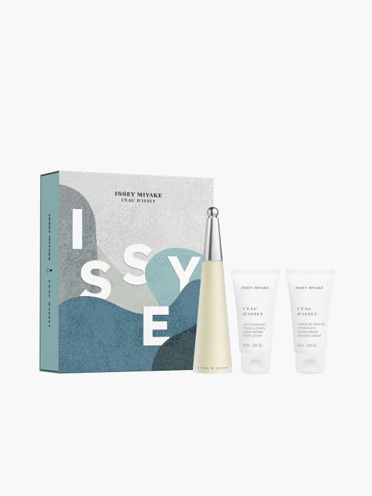 Set Issey Miyake: L'Eau d'Issey, Eau De Toilette, For Women, 50 ml + L'Eau d'Issey, Moisturizing, Body Lotion, 50 ml + L'Eau d'Issey, Moisturizing, Shower Gel, For All Skin Types
