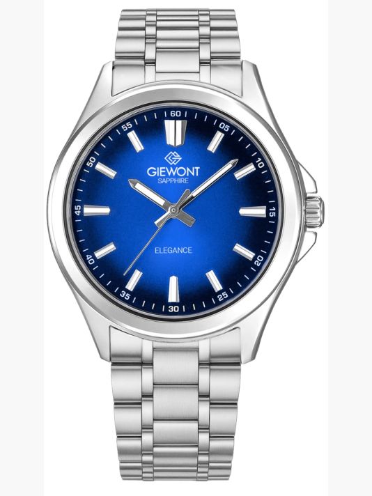 Мужские часы Giewont Elegance Sapphire Серебристо-синие GW5160-B3