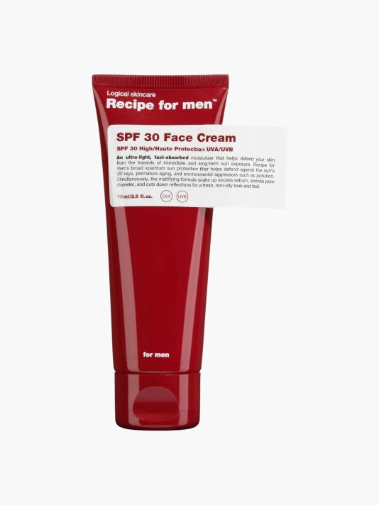 Recipe For Men, SPF 30 Face Cream, Moisturizer, Cream, For Face, SPF30