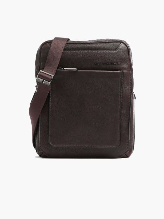Piquadro, Tallin, Small, Leather Crossbody Bag, Brown, CA1816W108, 21.5 x 27 x 7 cm, For Men