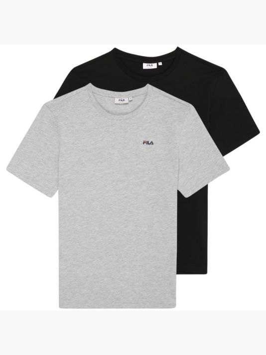 Fila Brod Men's T-Shirt 2 Pack Black, Gray FAM0083 83227