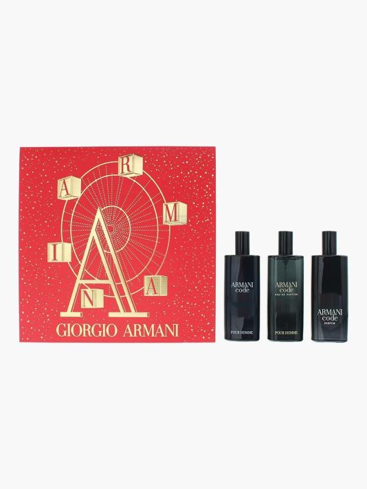 Set Giorgio Armani: Code, Parfum, For Men, Refillable, 15 ml + Code, Eau De Toilette, For Men, 15 ml + Code, Eau De Parfum, For Men