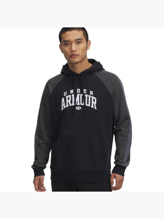 Мужская толстовка с капюшоном Under Armour Rival Fleece Colorblock 6003958 001 черный