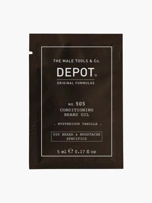 Depot, 500 Beard & Mustache Specifics No. 505, Beard Oil, Misterious Vanilla, Vitamin E, For Shine & Softness