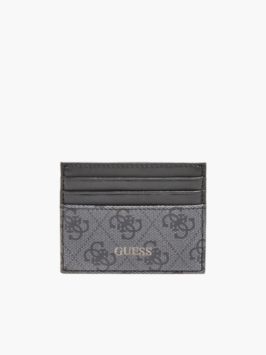 Guess, Vezzola, Leather Card Holder, Black, For Men