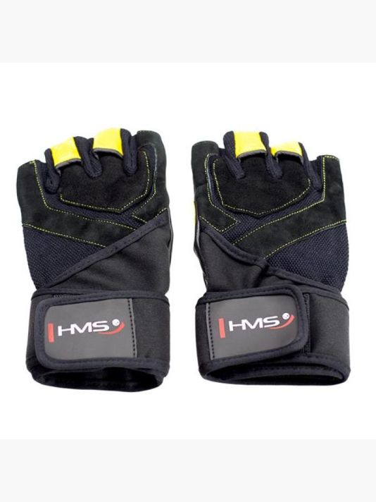 Gym Gloves Black/Yellow HMS RST01 size XL