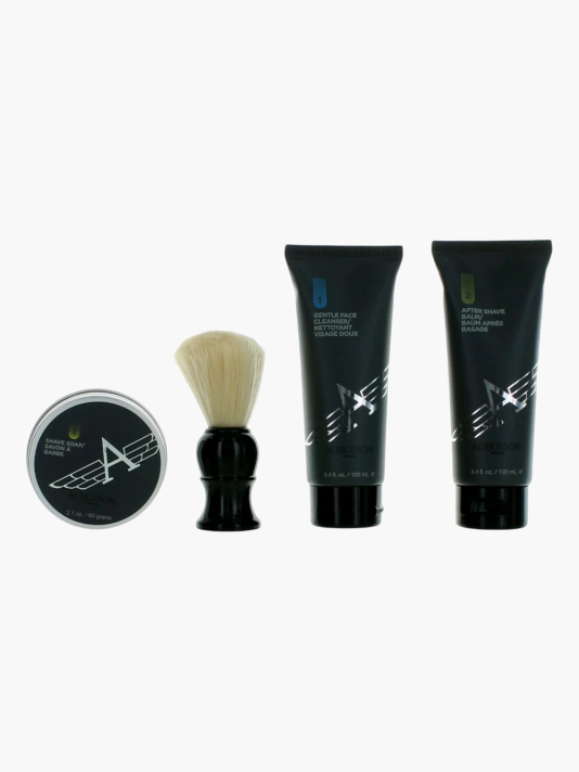 Set Aubusson: Cruiser, Eliminates Impurities, Cleansing Cream, 100 ml + Cruiser, Calming, After-Shave Balm, 100 ml + Cruiser, Shaving Soap, 60 g + Cruiser, Wooden, Face Shaving Brush, Black
