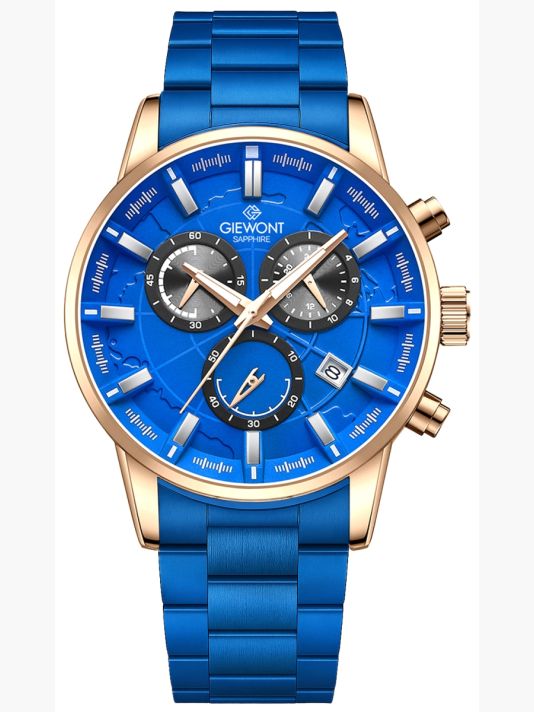 Zegarek Męski Giewont Chronograph Sapphire Niebieski GW4580-B5