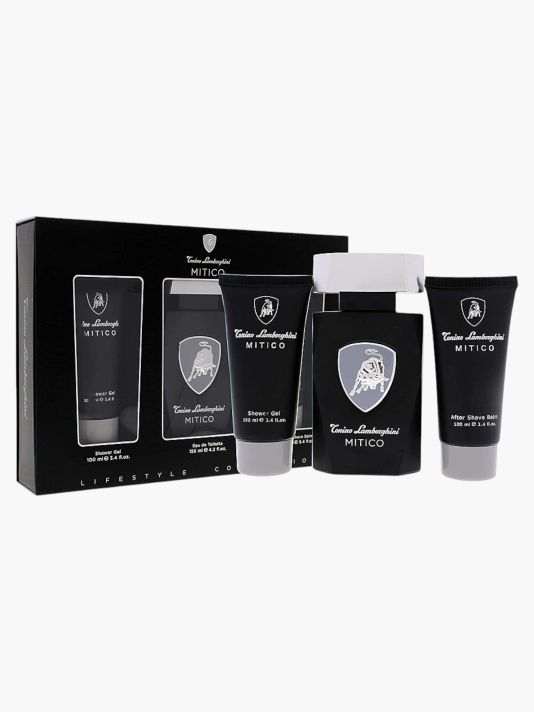 Set Tonino Lamborghini: Mitico, Eau De Toilette, For Men, 125 ml + Mitico, Hydration, Shower Gel, All Skin Types, 100 ml + Mitico, Hydrating, After-Shave Balm