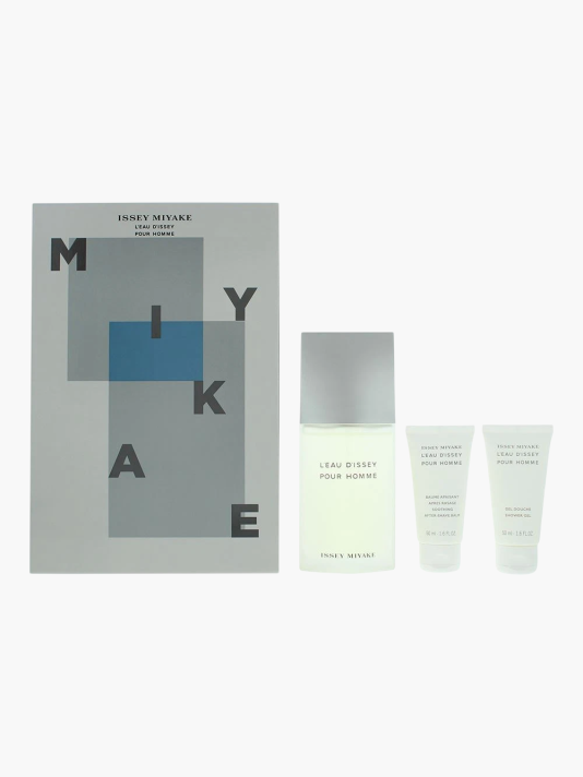 Set Issey Miyake: L'Eau D'Issey Pour Homme, Eau De Toilette, For Men, 125 ml + L'Eau d'Issey, Moisturizing, Shower Gel, For All Skin Types, 50 ml + L'Eau d'Issey, After-Shave Balm