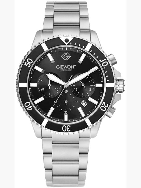 Zegarek Męski Giewont Chronograph Sapphire Srebrny GW3970-B2