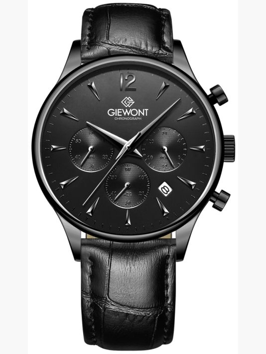 Zegarek Męski Giewont Chronograph Sapphire Czarny GW6310-A1