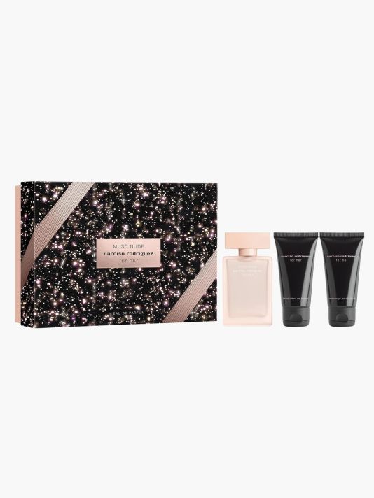 Set Narciso Rodriguez: Musc Nude, Eau De Parfum, For Women, 50 ml + Musc Nude, Hydrating, Body Lotion, 50 ml + Musc Nude, Cleansing, Shower Gel, All Over The Body, For All Skin Types