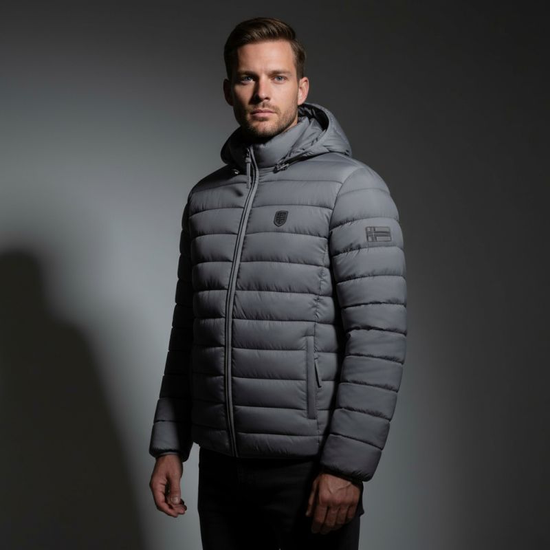 Geographical Norway men's jacket AMIGOTAL HOOD DB DGREY MEN 233 DARK GRAY (WZ5179H/GN-GRIS FONCÉ)