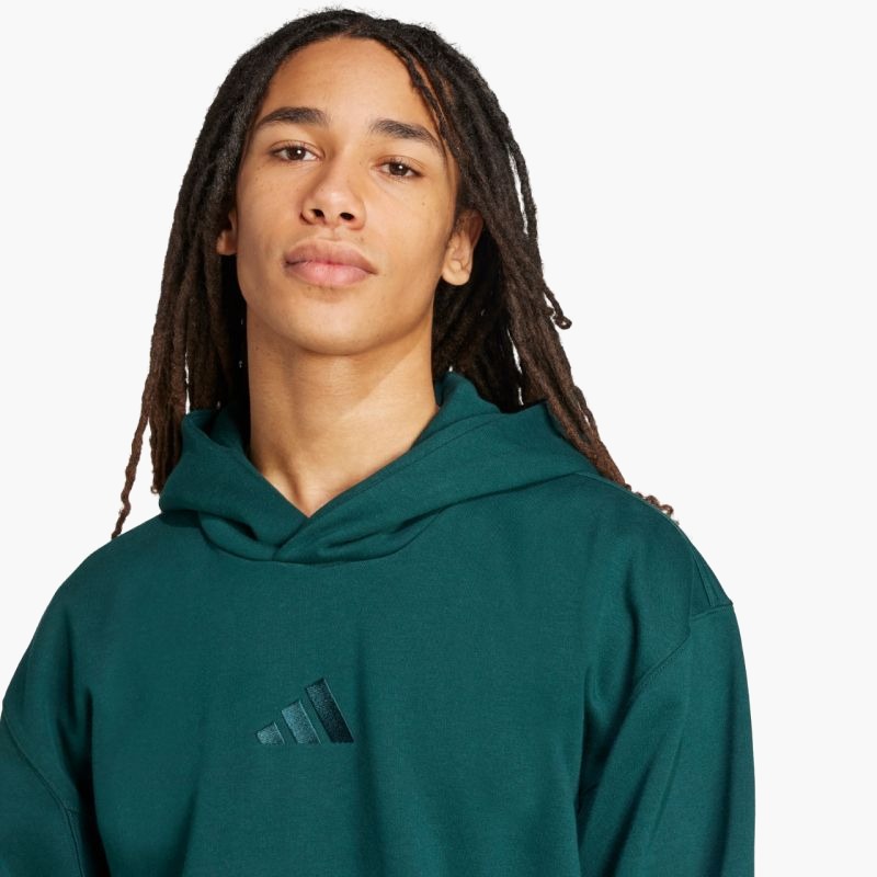 Мужская толстовка с капюшоном Adidas ALL SZN Fleece M KB8527 зеленый