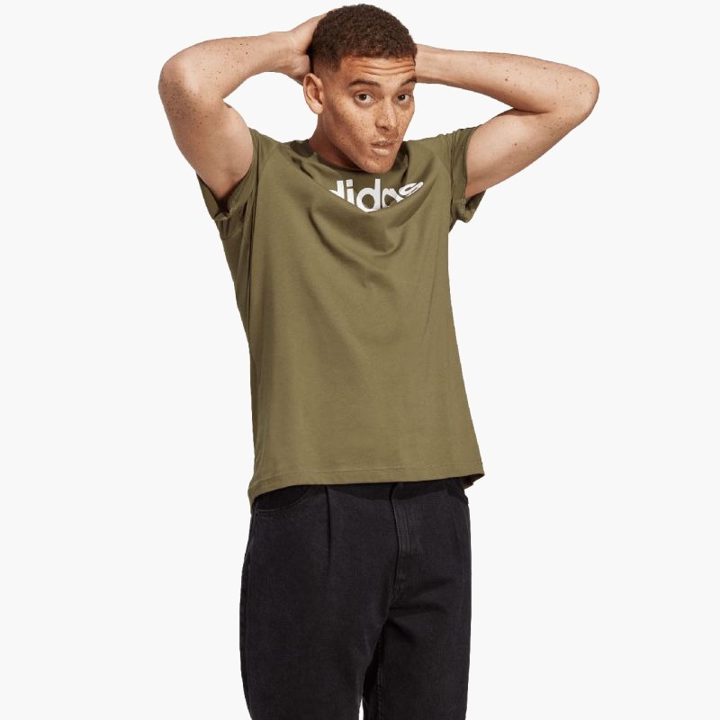 adidas Essentials Single Jersey Linear Embroidered Logo Tee M IC9280