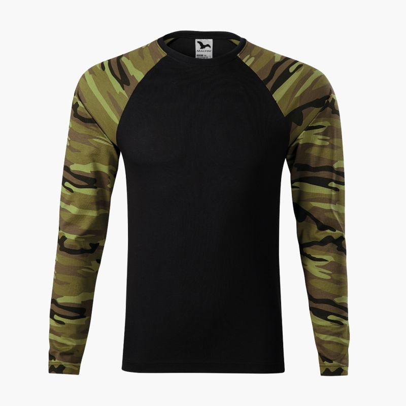 Malfini Camouflage LS M T-shirt MLI-16634 camouflage green