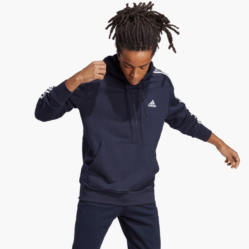 Adidas Essentials French Terry 3-Stripes Hoodie M IC0436