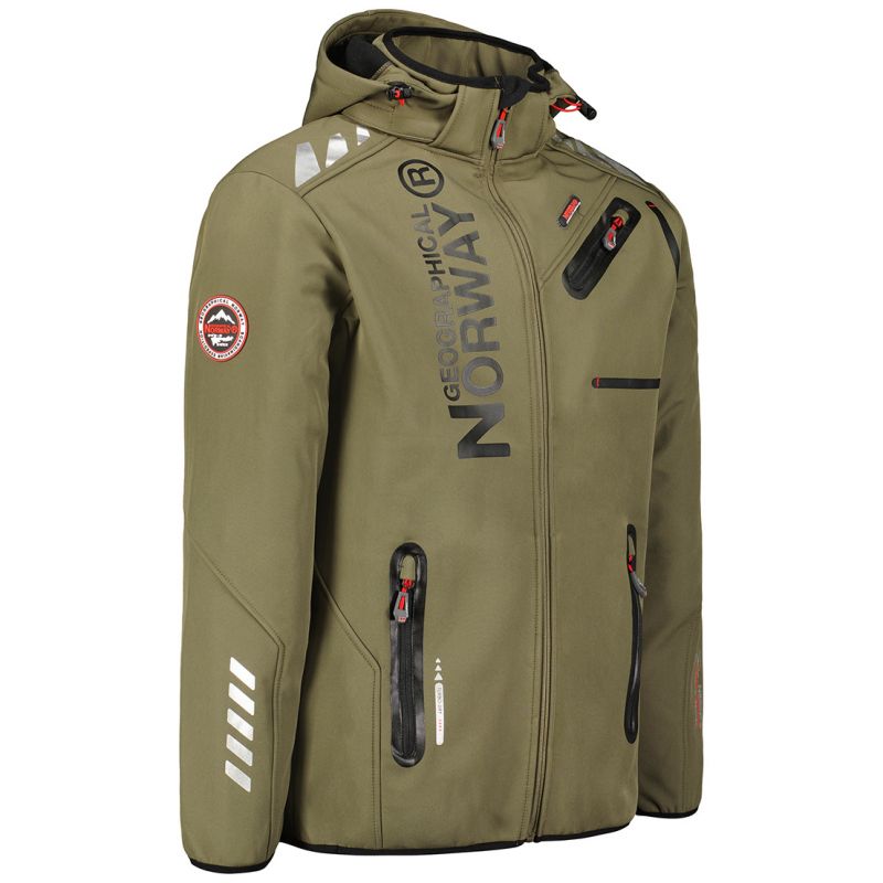 Geographical Norway Royaute DB 068 M WY1997H/GN-Kaki / Black Softshell Jacket