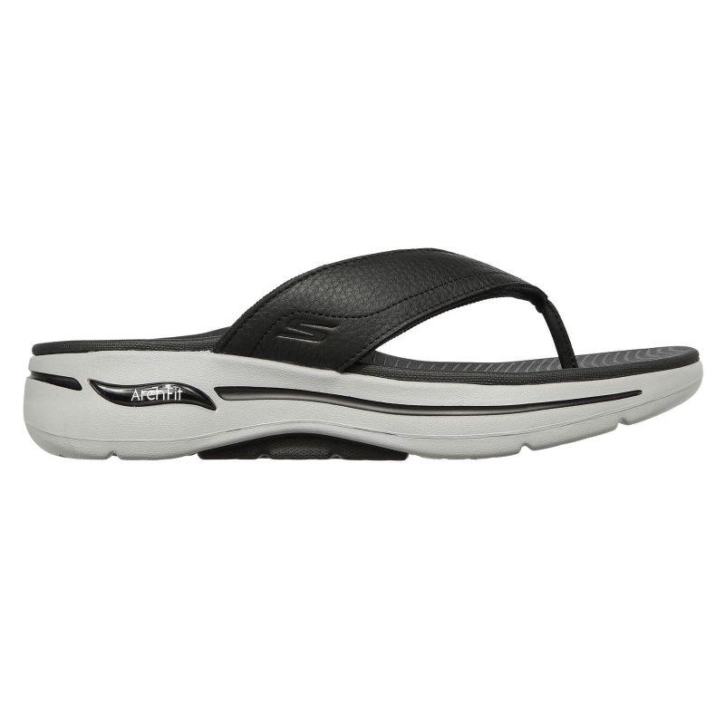 Skechers Go Walk Arch Fit San M 229022-BKGY Flip-Flops